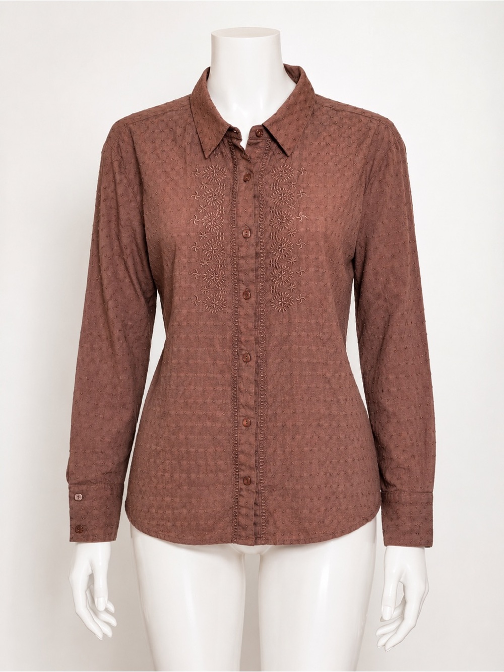 VTG 100% Cotton Lemon Grass Studio Embroided Blouse Soft Boho Chic